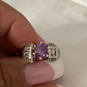 Marcasite & Amethyst stone